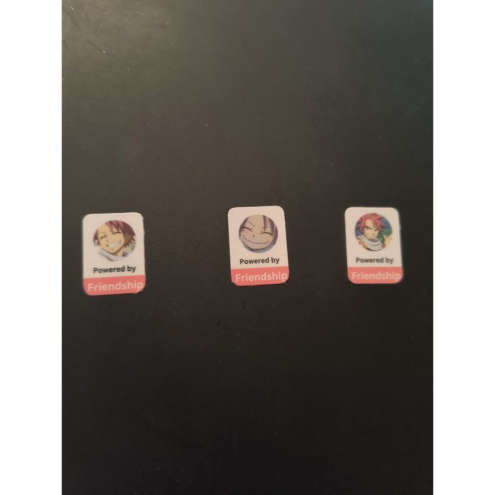 Powered By Friendship Funny Fairy Tail Anime Manga Sticker Decal (6 Pack)